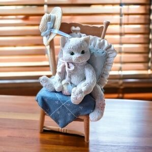 Enesco Calico Kittens 'Waiting For A Friend Like You' Vintage 1992 Figurine